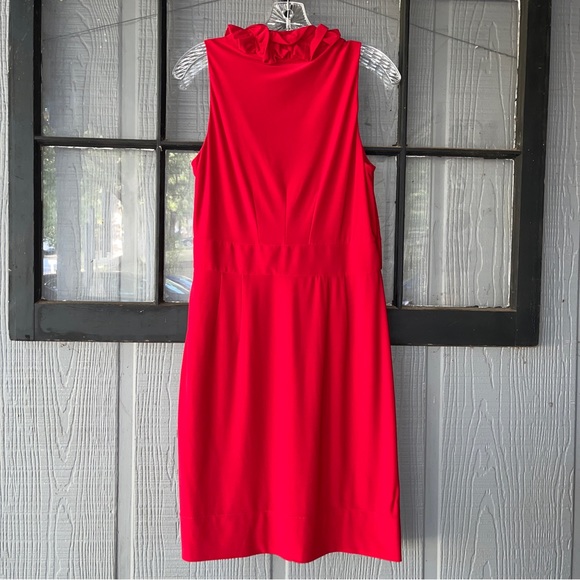 Just…Taylor bright red dress, ruffled neckline, zipper on side under left arm - Picture 6 of 12
